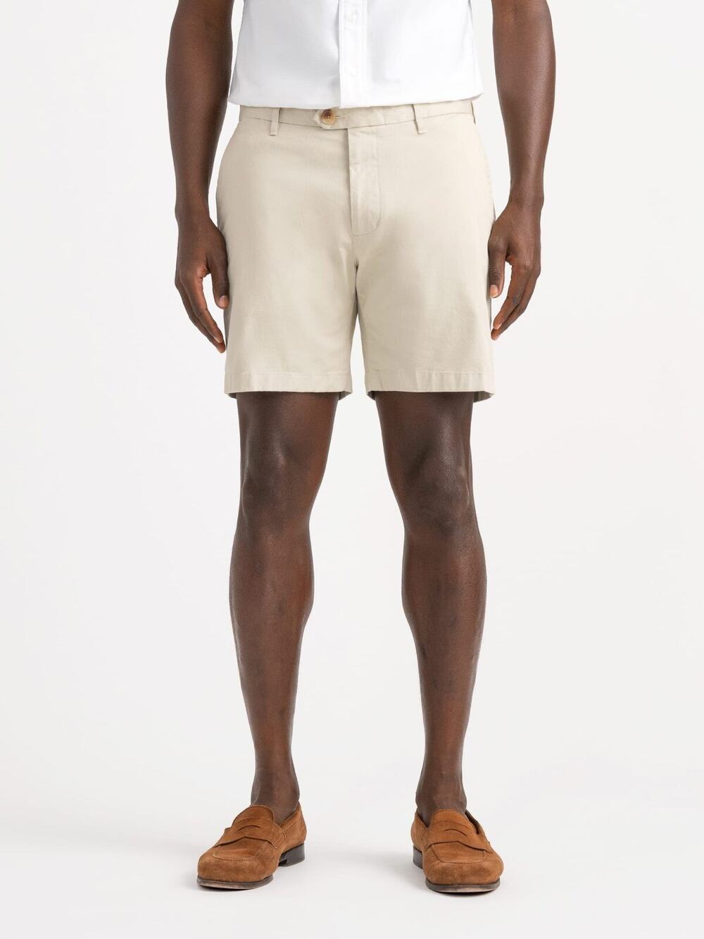 Proper Cloth Mens Chino Shorts Cotton Size 36 Khaki Beige Golf Preppy Stretch